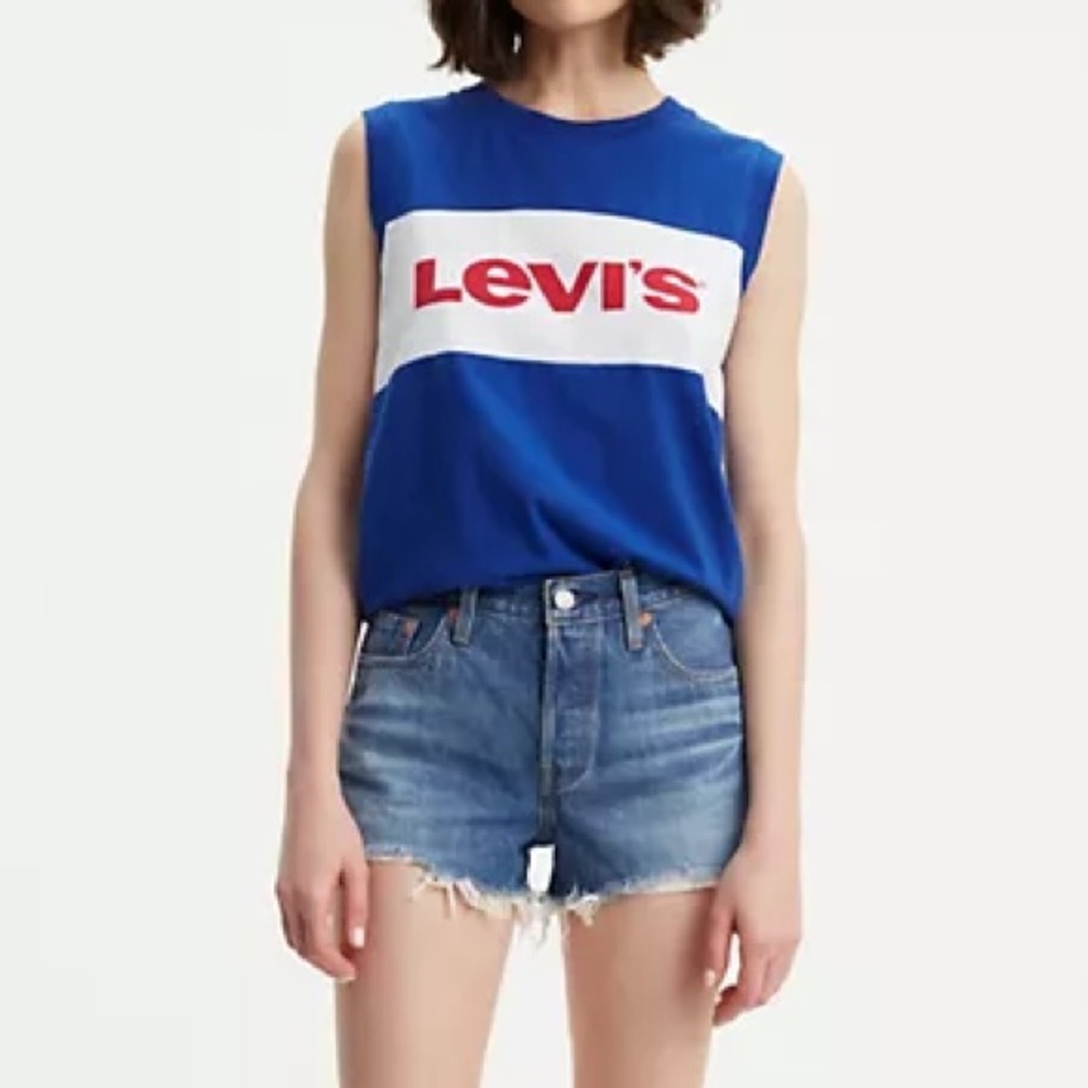 Dark blue 501 Levi Jean shorts size 26